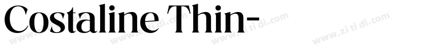 Costaline Thin字体转换